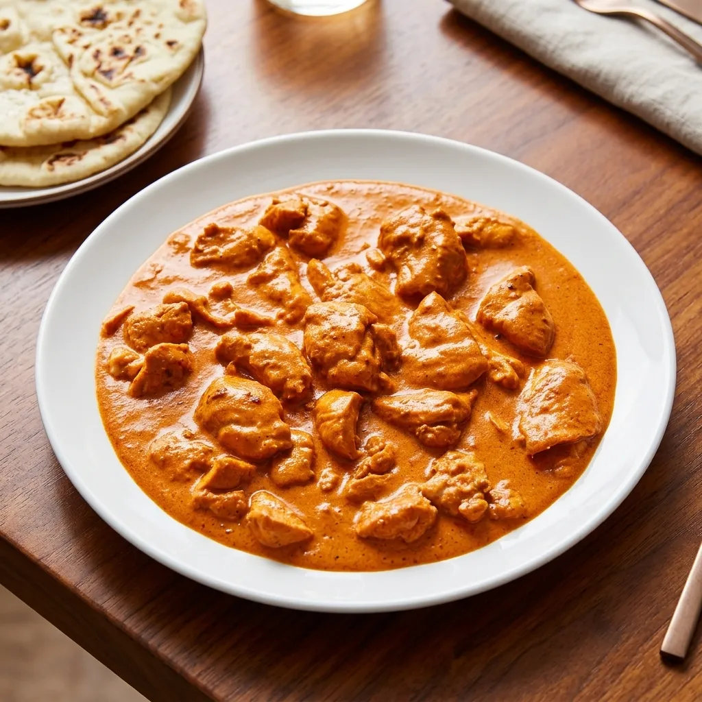 Butter chicken — signature dish at Jaipur India Cuisine, Cochrane AB